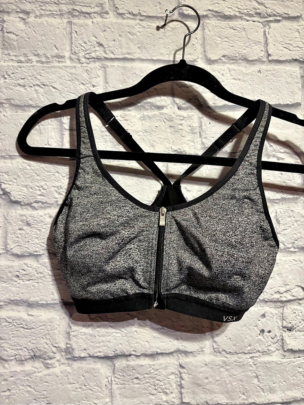 VSX Sport Zip Front Sports Bra Gray 32C